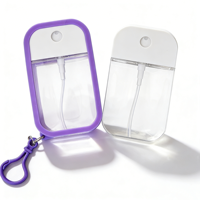 Mini flacon pulvérisateur de parfum de poche personnalisé, rechargeable, en plastique transparent, avec porte-clés, pour désinfectant antibactérien en format carte