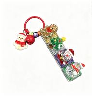 Gantungan Kunci Fidget Natal Mainan Remas Jari Penghilang Stres Liontin Ransel Lucu Hadiah Pesta Liburan Anak-anak