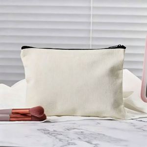 Custom Logo Canvas Zipper <b>Makeup</b> Pouch Aesthetic Printed Cosmetic <b>Bag</b> for Travel Skincare Organizer Stationery Case - Product Image 5