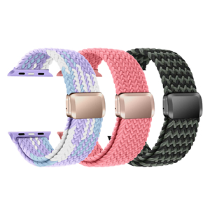 สายนาฬิกาข้อมือแบบถักไนลอน RYB สำหรับ Apple Watch Series 9 8 SE สายรัดข้อมือแบบยืดหยุ่นสำหรับเล่นกีฬา สำหรับ IWatch Ultra - Product Image 4
