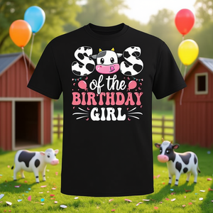 Maglietta coordinata per il primo compleanno della sorella della bambina della famiglia Cow - Product Image 3