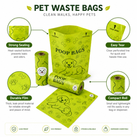 Bolsas para excremento de perro al por mayor, con sellado fuerte y fácil de rasgar, para parques, viajes y paseos diarios