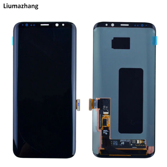 Original AMOLED LCD Display Touch Screen Replacement Assembly for Samsung for Galaxy S8 Plus Quality Guaranteed with Black Dots