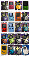 Console de jeu GameBoy Color d'origine reconditionnée avec écran IPS modifié et coque de remplacement