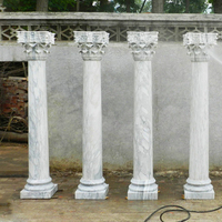 Colonne romaine en marbre sculptée à la main pour la décoration de la maison