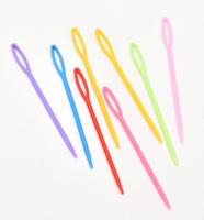 Aiguilles en plastique colorées de 7 cm, accessoires de couture, épingles, 1000 pièces, aiguilles à pointe arrondie pour le tricot et le point de croix