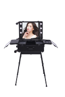 Valise à roulettes de maquillage professionnelle de grande capacité de 24 pouces Rangement pratique Transporter des étuis à outils fabriqués par OEM personnalisables