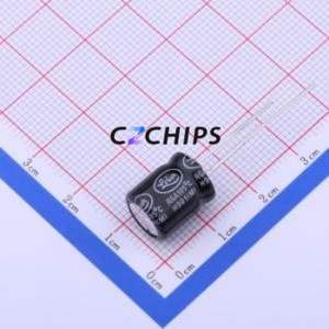 Condensateur électrolytique en aluminium à montage traversant RGA470M2ABK-1012, composant à montage traversant THT, D10xL12.5mm 47uF 20% 100V 5mm - Product Image 1