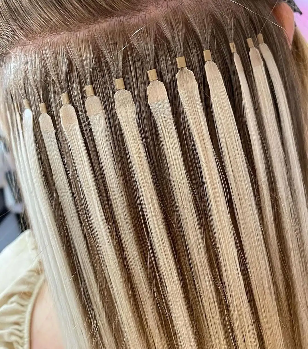 Fangcun-extensiones de cabello Remy con punta Y ventilador, pelo virgen 100% humano prepegado, novedad