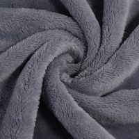 Tissu polaire de couverture de corail 100% polyester 270gsm tricoté par chaîne de sentiment doux teint par plaine
