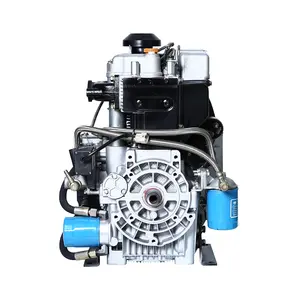 Factory Price Low Noise Air Cooled Water Cooled Machinery 4-stroke 2 Cylinder Diesel Engine