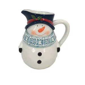 Новый керамический Рождественский питчер для молока, специальный кувшин для чая и фруктов, кувшин в форме снеговика