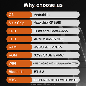 Sản xuất cung cấp 4GB/32GB rk3568 thông minh trực tuyến wifi6 bt5.2 1000m RJ-45 New Android đời cáp TV Box - Product Image 3