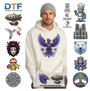 Etiquetas de Transferencia de Calor de Vinilo Plastisol Personalizadas al por Mayor, Material PET Lavable, Pegatinas para Camisetas, Diseños de Dibujos Animados - Product Image 2