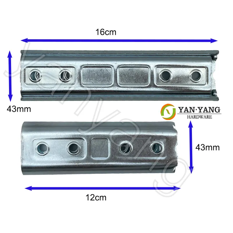 양양공장 아연 도금 다리미 16cm 길이 소파 베드 힌지 조인트 커넥터 금속 단면 가구 소파 커넥터