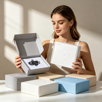 Boîtes d'expédition pour avions, portables, réutilisables, recyclables, écologiques, résistantes aux chocs, en carton ondulé haute résistance, gaufrées