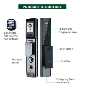 3d Face Recognition Luxury Villa Door Cell Phone Remote Video Dialogue Camera Monitoring Automatic Intelligent Door Lock