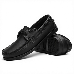 Mocasines Clásicos Negros de Piel Genuina para Hombre, Estilo Nuevo, con Plantilla EVA para Primavera, Verano, Otoño e Invierno - Product Image 2