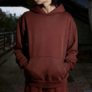 Sudadera con Capucha Unisex Estampada Lisa con Pedrería, Manga de Felpa, Corte Regular, Tejido Cómodo, Estampado Geométrico de Red - Product Image 3