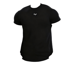 High Quality <b>Slim</b> <b>Fit</b> Solid Stretch Short Sleeve <b>Men's</b> T-<b>shirts</b> Spandex/Nylon Gym Compression <b>Shirts</b> Custom - Product Image 1