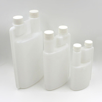 Flacon en plastique à double compartiment pour huiles essentielles, 250 ml, 500 ml, 1000 ml, avec double col, en HDPE, pour le dosage et la mesure