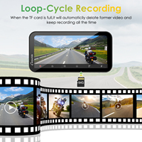 Carpuride W603D+TPMS Reproductor de CD Portátil para Motocicleta con Pantalla de 6 Pulgadas, Inalámbrico, Carplay, Android Auto, GPS, Sensor de Presión de Neumáticos, Antivibración y Visión Nocturna