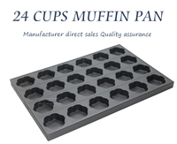 Plaque de cuisson moule 24 tasses Muffin Pan Gâteau Biscuits Pain Pudding Banane Moule De Cuisson En Métal Antiadhésif Gâteau Muffin Cookie Pain Moules