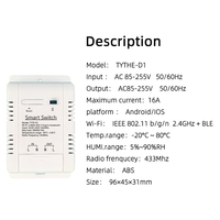Capteur d'humidité SMG-F0301 et interrupteur intelligent température 85-250V Module de relais domestique intelligent contrôleur de température WiFi