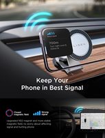 Support de téléphone portable LISEN 2026 avec rotation à 360°, bras métallique pliable pour Ford Mustang Mach E et Tesla Model 3 Y, accessoires de voiture