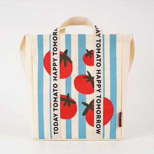 Tomato Fashion Custom Canvas Bag Logo Advertising Heat Sublimation Full Print Tote Bags Handle Closure Large