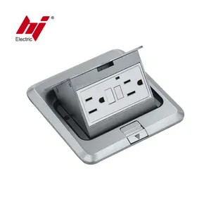 China Supplier American Style Power Pop-up Floor Socket Outlet With USA Receptacle