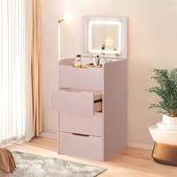 Table cosmétique en bois pour la maison armoire de rangement Table de maquillage pliante pour les magasins de maquillage ensemble de coiffeuse de beauté pliante