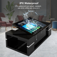 PC de 55 pouces intégré dans l'écran tactile interactif multi touch table basse table réseau intelligent tactile avec écran lcd