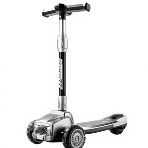 Trottinettes pliables à <span class=keywords><strong>3</strong></span> roues pour enfants, style très populaire, avec roues lumineuses LED et pédales musicales, pour garçons et filles de <span class=keywords><strong>3</strong></span> à 12 ans - Product Image 1