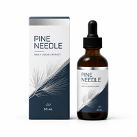 Gouttes Herbales aux Aiguilles de Pin 50ml avec Sureau, Échinacée, Quercétine, Vitamine C, Zinc, Menthe Poivrée – 50 Doses – Marque Privée OEM