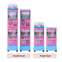 Distributeur de capsules de jouets pour enfants à deux niveaux, machine Gacha à monnayeur pour jeux d'arcade intérieurs
