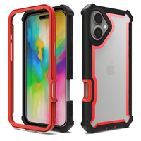 Coque de protection intégrale 360° robuste Space Armor antichoc avec pare-chocs souple transparente et résistante pour iPhone 16