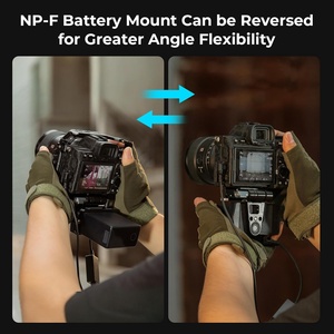 Plaque de batterie NP-F à dégagement rapide Arca - Adaptateur pliable à double sortie CC 6,4 oz 4,8x3,7x0,98 pour appareil photo reflex numérique et trépied - Product Image 4
