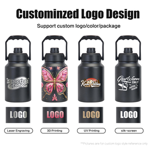 ขวดน้ำสูญญากาศแบบพกพาสีเขียวทหารขนาด128ออนซ์พร้อมที่จับแก้วมัคสำหรับเดินทางกีฬาสำหรับตั้งแคมป์ขนาด4ลิตรขวด304ออกแบบได้ตามต้องการ - Product Image 5