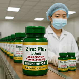 <span class=keywords><strong>Zinc</strong></span> Comprimés <span class=keywords><strong>Zinc</strong></span> Picolinate Capsules 50mg Supplément de soutien immunitaire pour hommes et femmes - Product Image 6