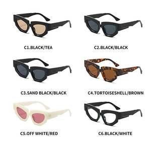 Gafas de Sol Personalizadas con Logotipo, Moda 2025, Retro, Leopardo, Polígono, UV400, Montura Grande, Ojo de Gato, para Mujer - Product Image 4