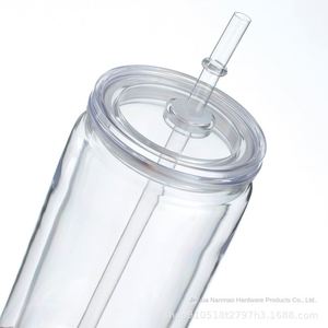 Vasos de Plástico de Doble Pared de 12oz y 16oz sin BPA con Purpurina para Manualidades, con Tapa Preperforada Transparente y Popote Acrílico para Globo de Nieve - Product Image 3