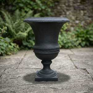 AK Pot de fleurs en aluminium coulé de sable en métal noir sobre en laiton pour la décoration intérieure - Product Image 2