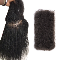 Cheveux humains afro crépus en vrac, grande quantité, 30 g, doux, cheveux naturels en vrac pour tresses, cheveux humains pour femmes