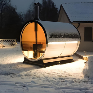 Vasche Idromassaggio e <span class=keywords><strong>Sauna</strong></span> a Botte per Esterni, Cabina Prefabbricata Portatile per Bagno Turco - Product Image 6