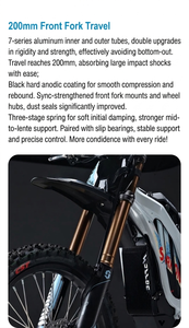 Bicicleta Eléctrica <span class=keywords><strong>Enduro</strong></span> Ligera de 59 kg, Surron 10kW 72V, Batería de 35Ah, 295 Nm de Torque, GPS, Conectividad T-Box APP, Motocicleta Todoterreno - Product Image 3