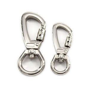 Moschettone per Cani in Metallo ad Alta Resistenza, Fibbia Anti-Fuga per Guinzaglio, Extra-Large, per Cani di Taglia Grande, a Testa Tonda - Product Image 1