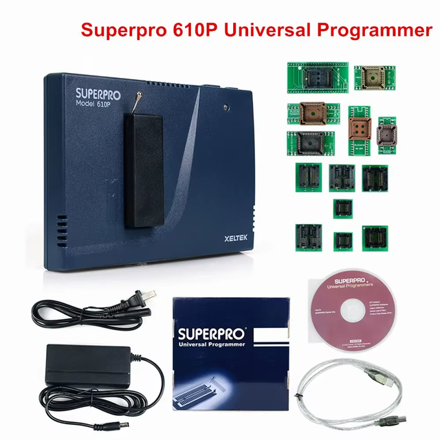 Original Xeltek Superpro 610P with Adapters Universal IC Chip Programmer USB Programmer