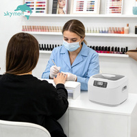 Pembersih Ultrasonik Digital Skymen Custom 1200ml Degas, Pembersih Alat Kuku Ultrasonik untuk Salon Pedikur, Salon Kuku, Klinik Gigi