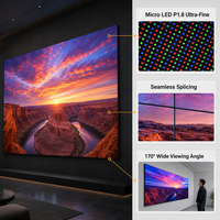 Mur vidéo LED micro intérieur P0.6-P2.0 sans soudure, écran 4K 8K Ultra HD pour cinéma maison, salle de réunion, exposition